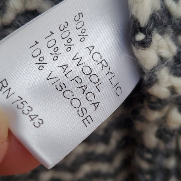 White and Gray Midi Coat - Picture 3 of 5